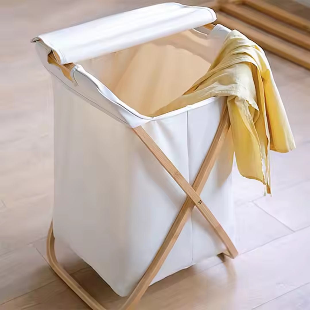 Bamboo Nest Foldable Laundry Basket