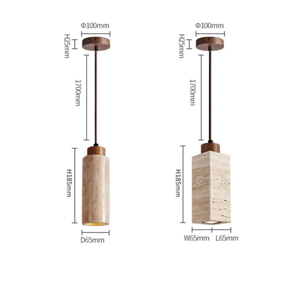Travertine Stone Pendant Light