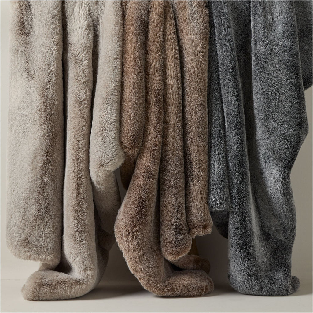 Faux Fur Chinchilla Throw