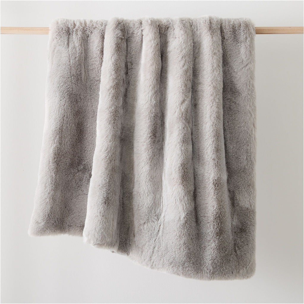 Faux Fur Chinchilla Throw