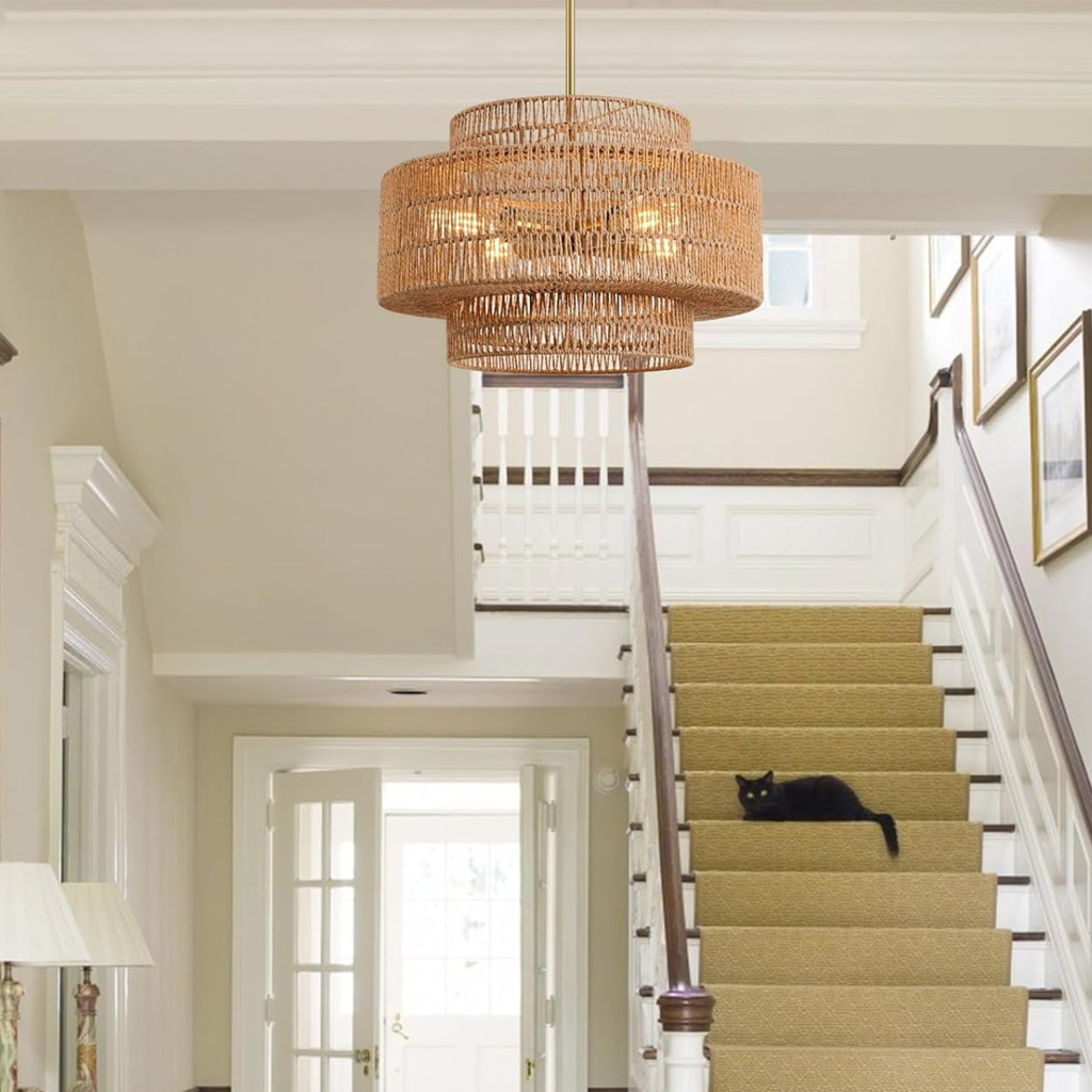 The Palma Woven Chandelier