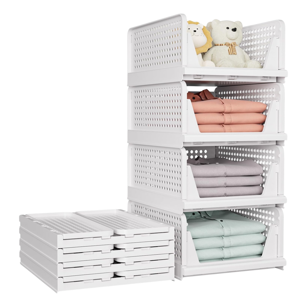 Pack Stackable Closet Storage Basket